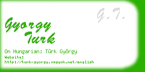 gyorgy turk business card