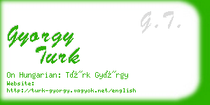 gyorgy turk business card